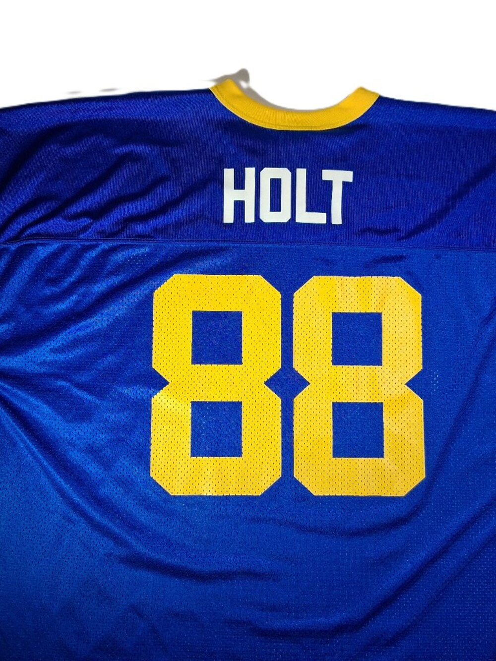 Vintage 90s Torry Holt St Louis Rams Jersey XXL Logo Athletic Blue Gold Mesh #88